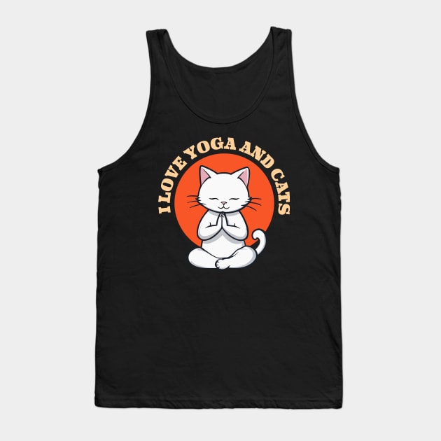 Cat Doing Yoga, Fitness with Cats, Yoga, and Cat Lover Gift Tank Top by GrafiqueDynasty